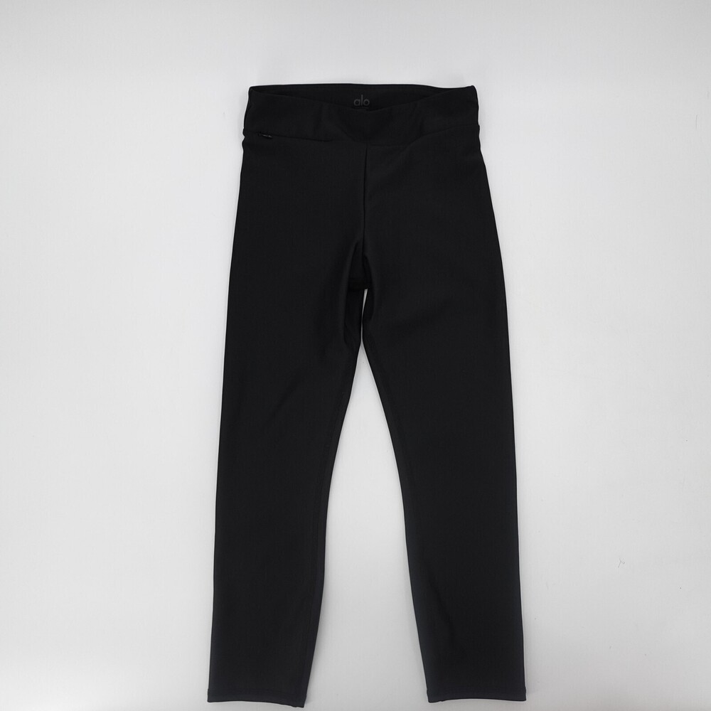 Alo Yoga Pants Womens XS Black High Rise 7/8 Leggings Spandex Athletic Gym